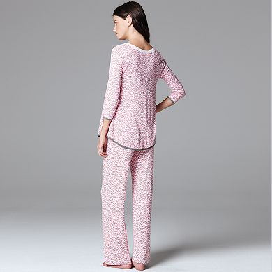 Women's Simply Vera Vera Wang Pajamas: Sweet Disposition Pajama Set