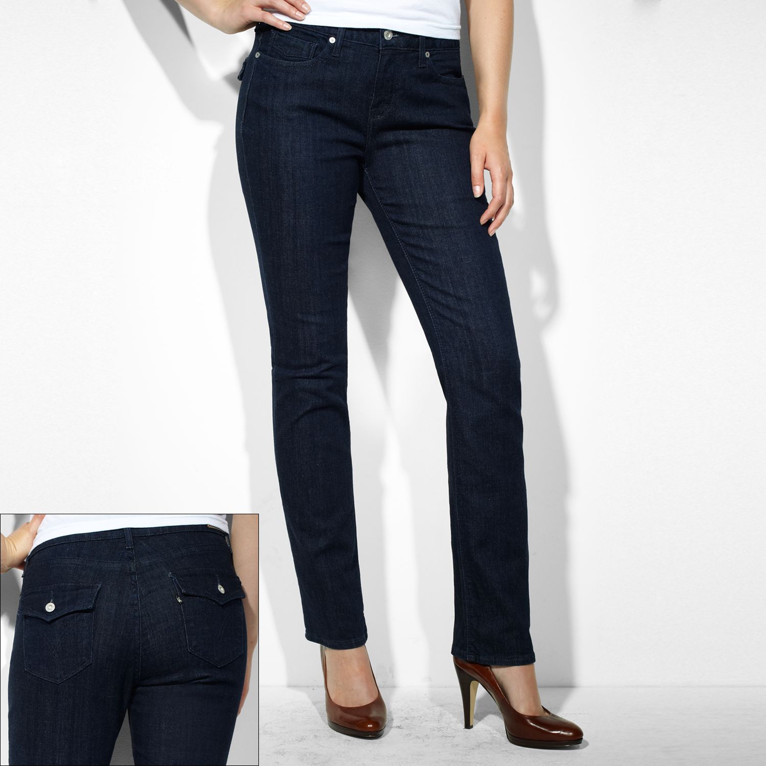 women's levi's 525 straight leg jeans