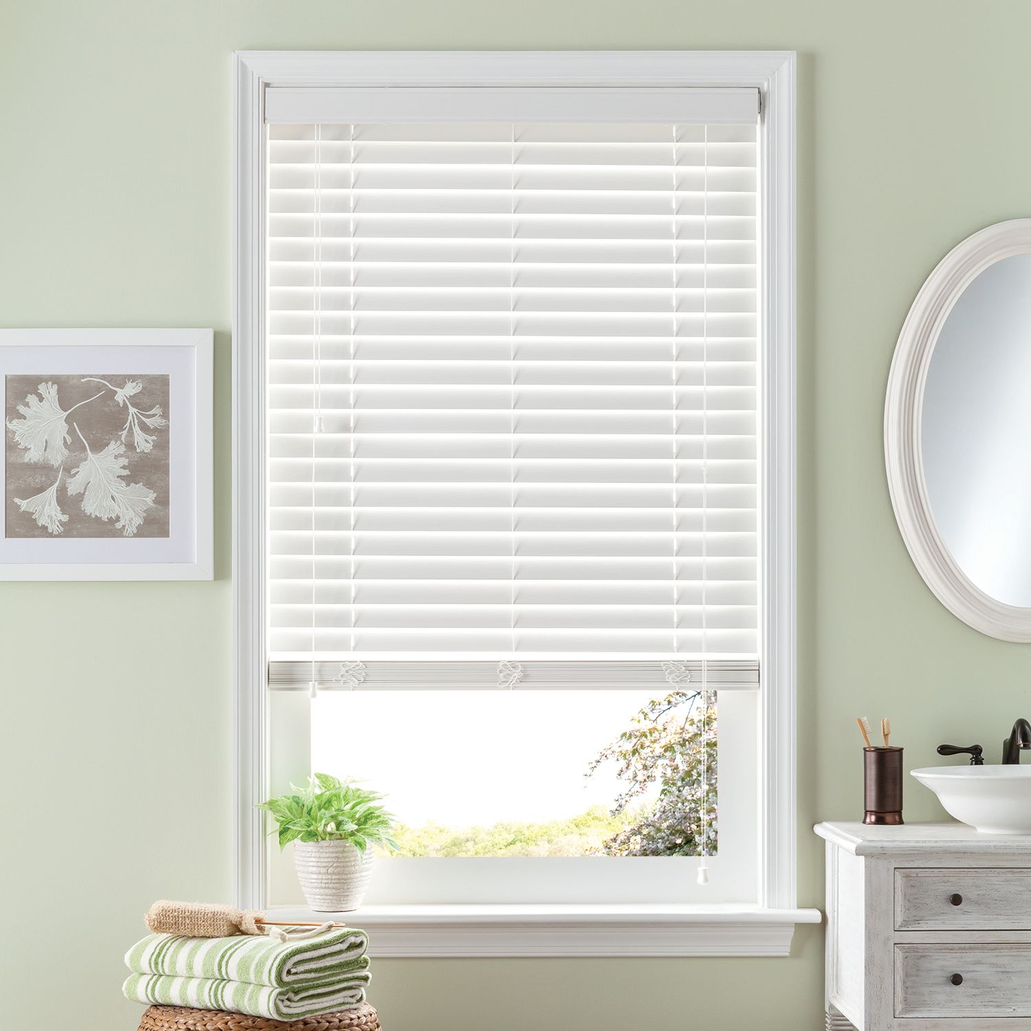 Bali Room Darkening 2'' Slat Faux-Wood Blinds - 36'' X 64'', White ...