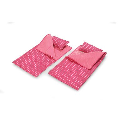 Badger Basket Double Doll Suitcase and Sleeping Bag Set