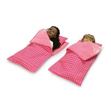 Badger Basket Double Doll Suitcase and Sleeping Bag Set
