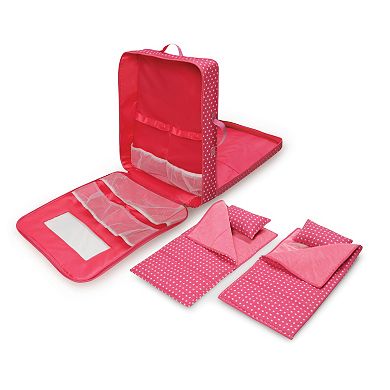 Badger Basket Double Doll Suitcase and Sleeping Bag Set