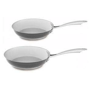 KitchenAid KCH08TPQG Liquid Graphite 2-pc. Stainless Steel Skillet Set