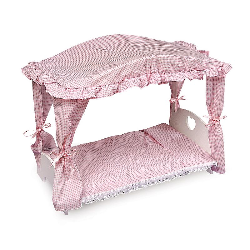 Badger Basket Canopy Doll Bed, Pink