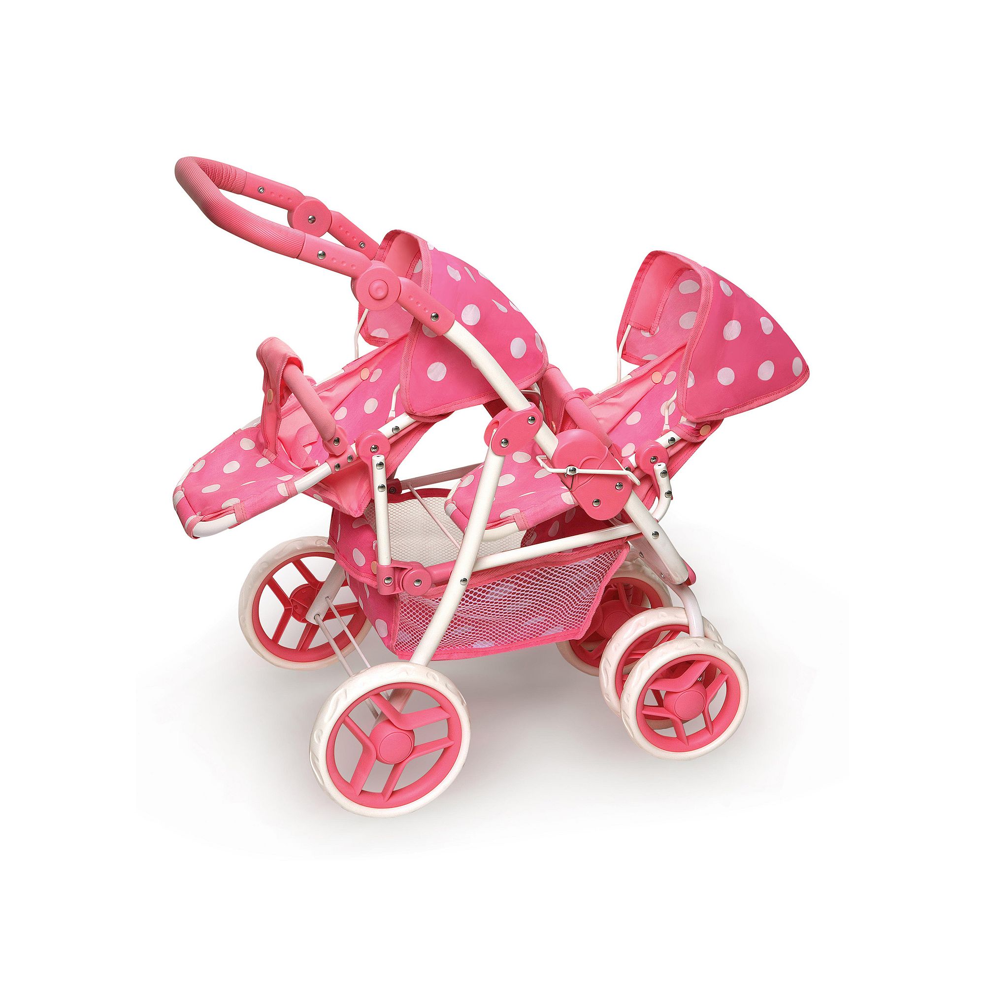 Badger Basket Convertible Double Doll Stroller, Pink