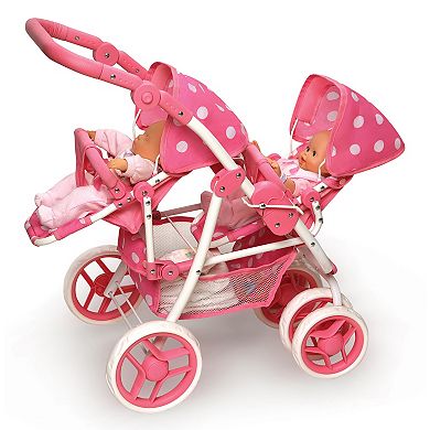 Badger Basket Convertible Double Doll Stroller