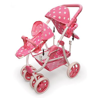 Badger Basket Convertible Double Doll Stroller