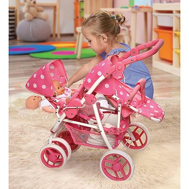 Badger Basket Convertible Double Doll Stroller