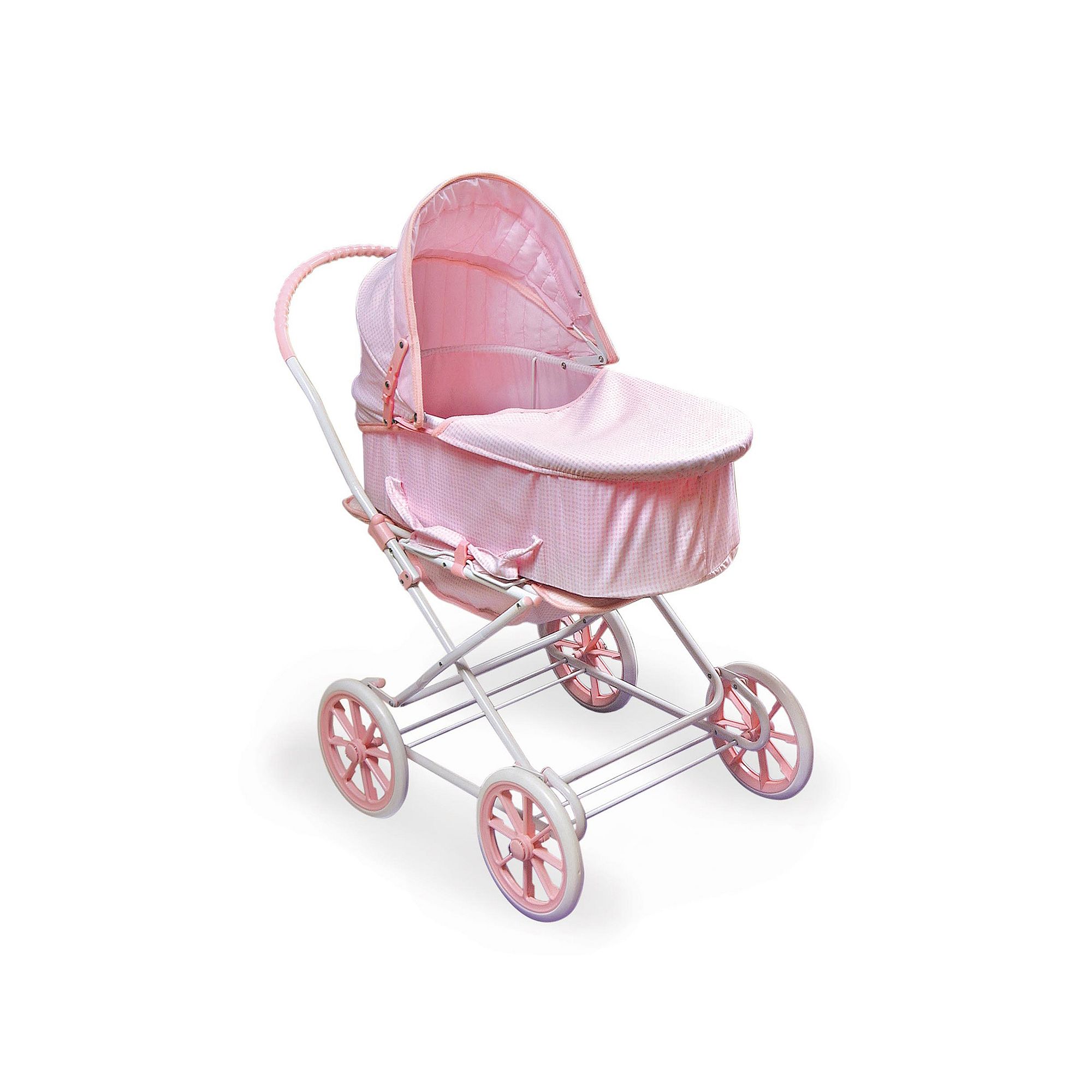Badger Basket Gingham 3-in-1 Doll Carrier, Pink