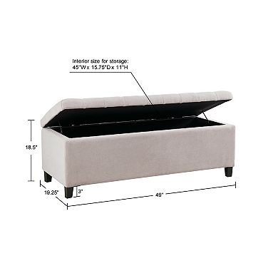 Madison Park Shandra Tufted Storage Ottoman