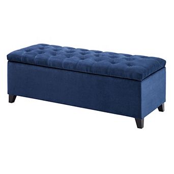 Madison Park Shandra Top Soft Close Tufted Storage Ottoman
