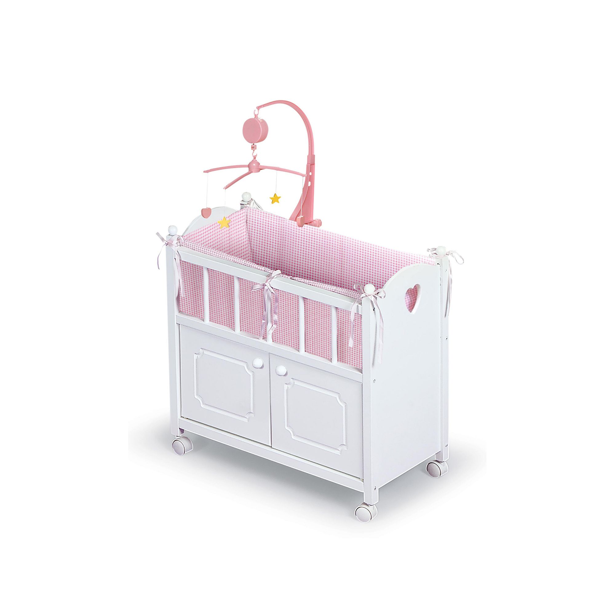 Badger Basket Doll Crib, Pink