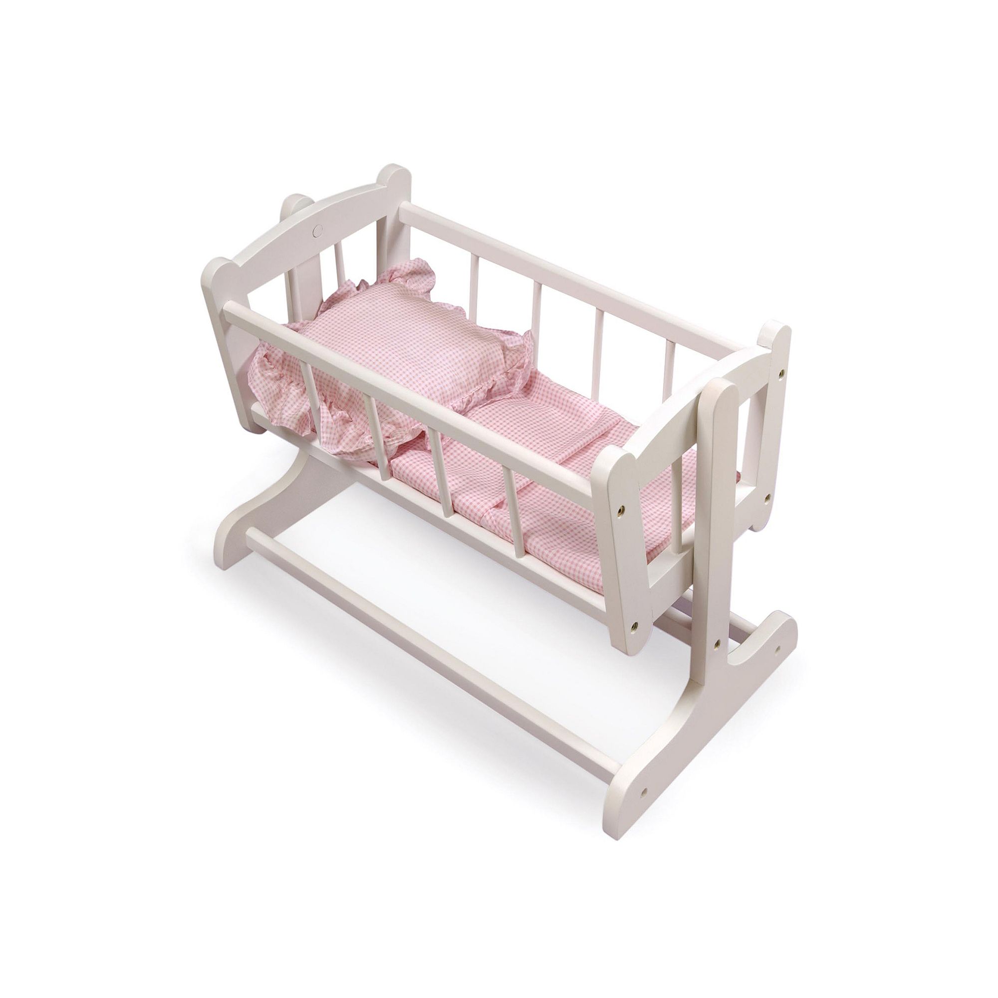 Badger Basket Heirloom Style Doll Cradle, Pink