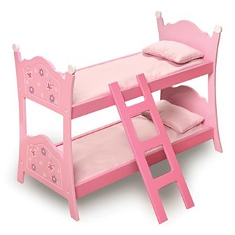 Badger Basket Blossoms & Butterflies Doll Bunk Bed with Ladder