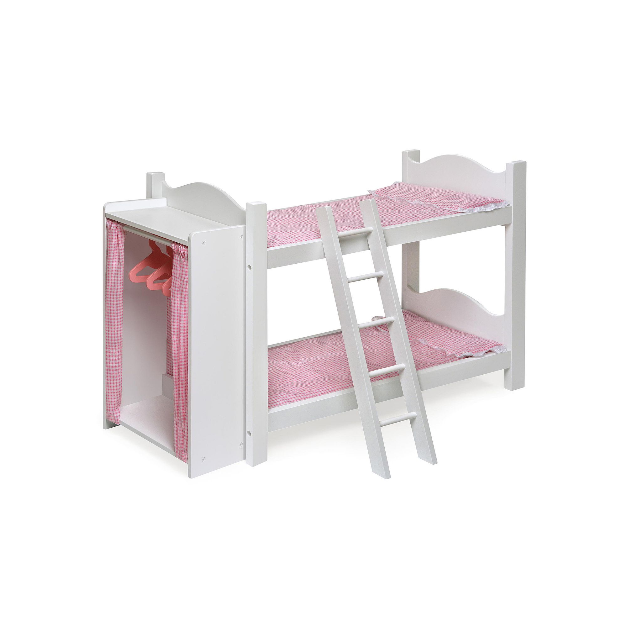 Badger Basket Doll Bunk Bed with Storage Armoire, Pink