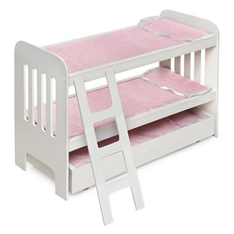 Badger Basket Trundle Doll Bunk Bed with Ladder