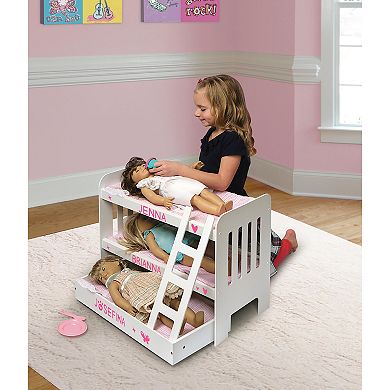 Badger Basket Trundle Doll Bunk Bed with Ladder