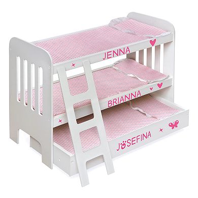 Badger Basket Trundle Doll Bunk Bed with Ladder