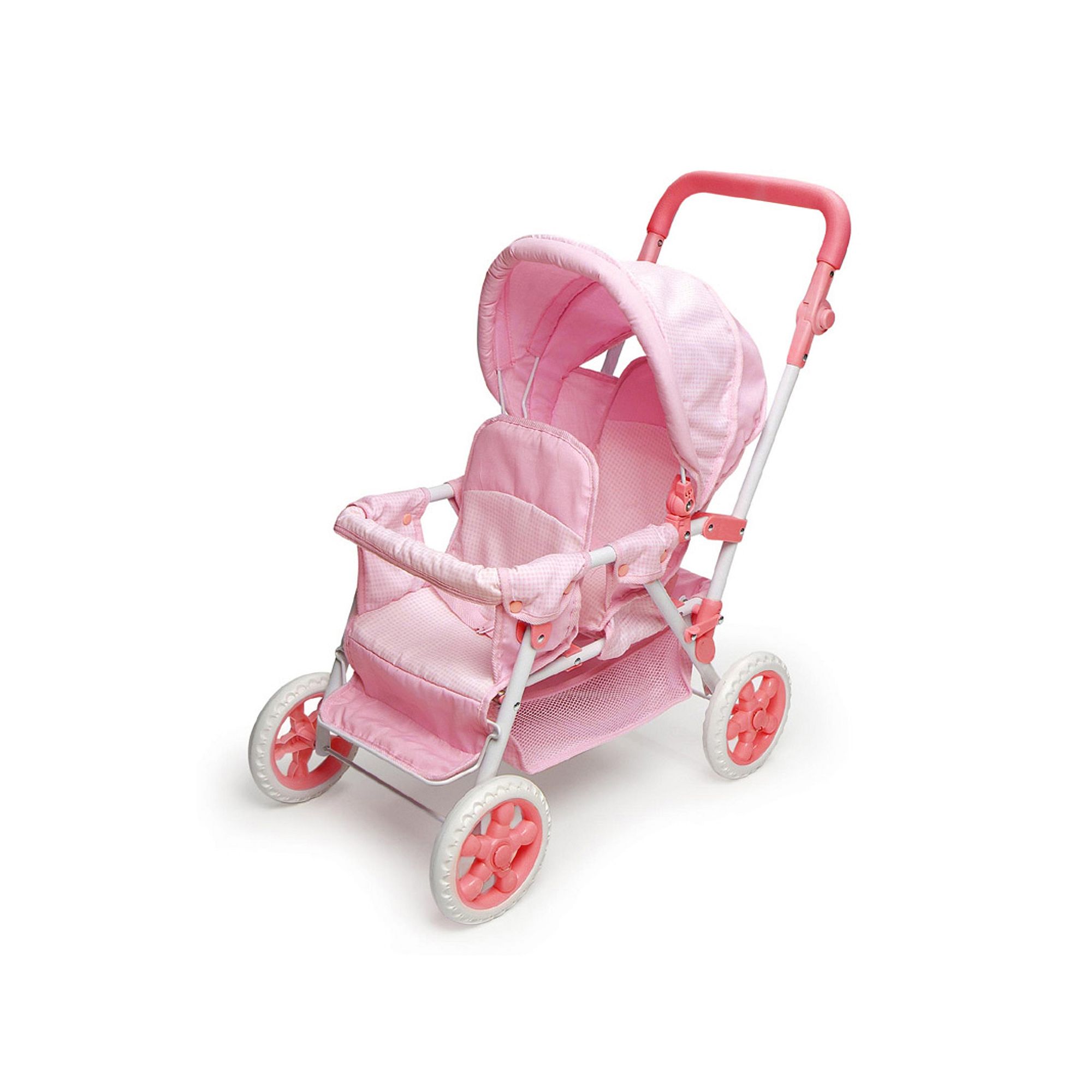 Badger Basket Double Doll Folding Stroller, Pink