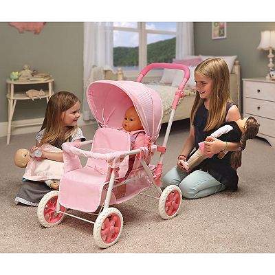 Badger Basket Double Doll Folding Stroller