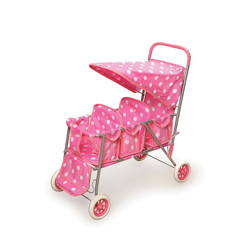 Badger Basket Triple Doll Stroller, Pink