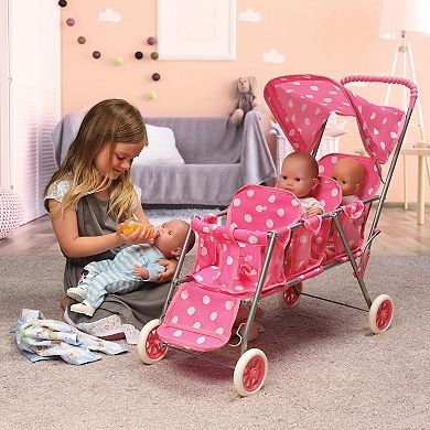 Badger Basket Triple Doll Stroller