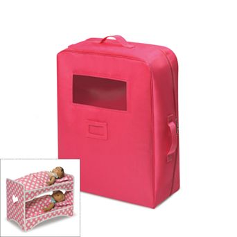 Badger Basket Double Doll Travel Case with Bunk Bed
