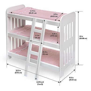 Badger Basket Triple Doll Bunk Bed