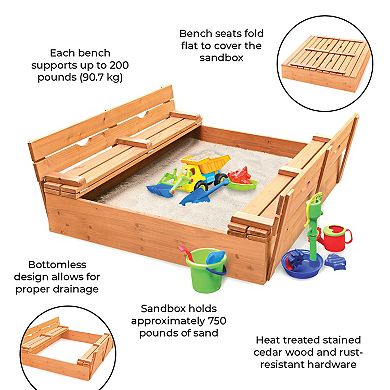 Badger Basket Covered Convertible Cedar Sandbox