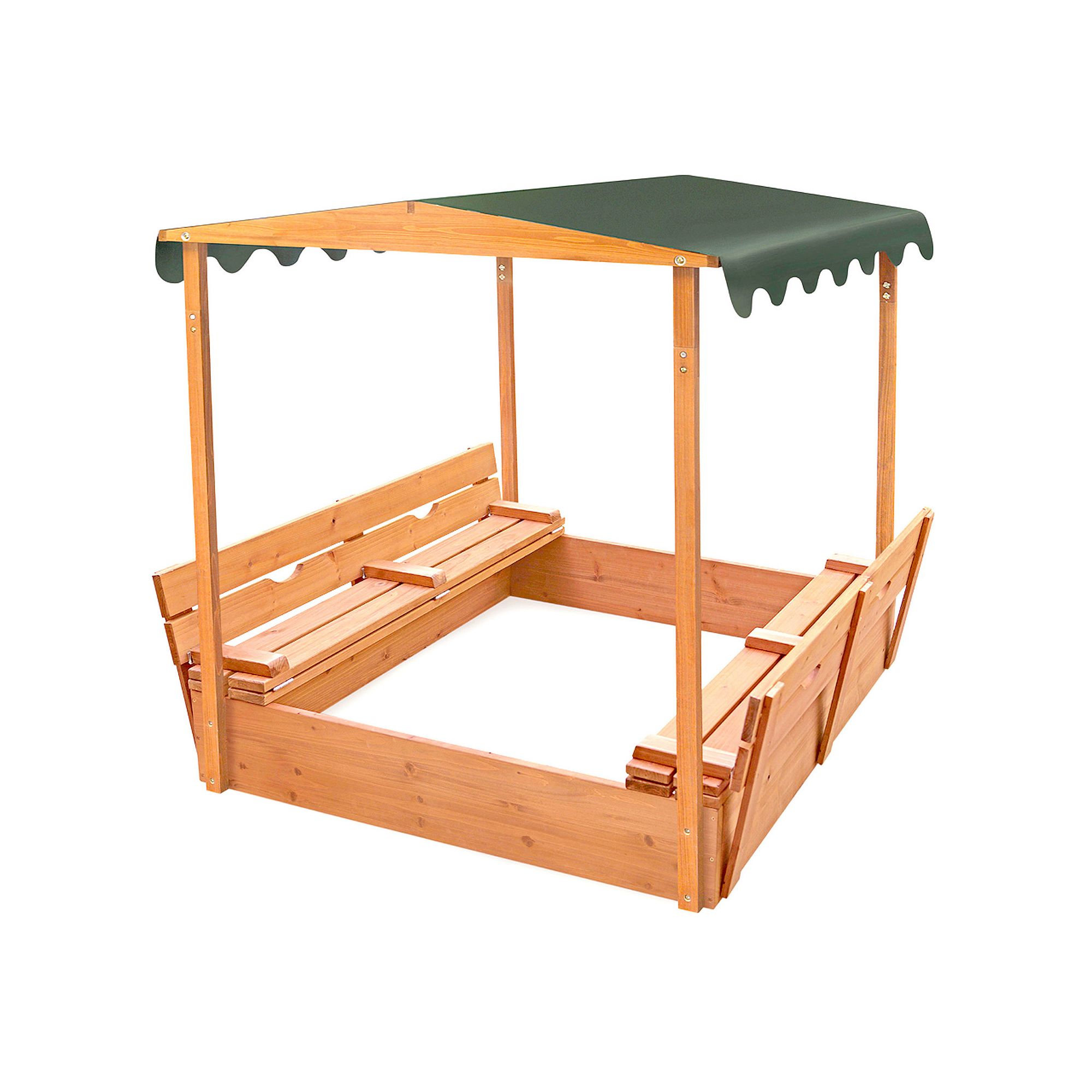 Badger Basket Covered Convertible Sandbox, Multicolor