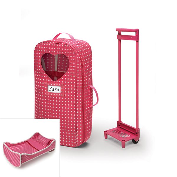 Badger Basket 2in1 Doll Wheeled Travel Case with Bed
