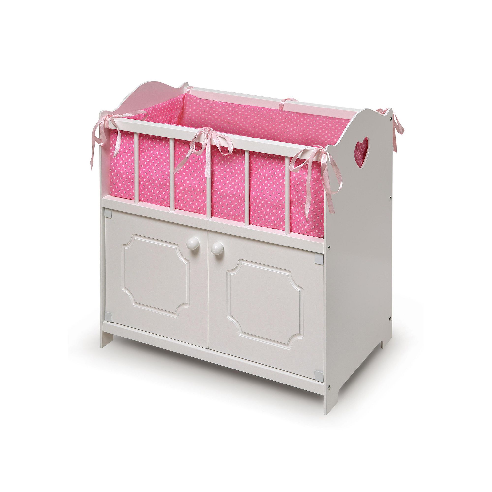 Badger Basket Storage Doll Crib, Pink