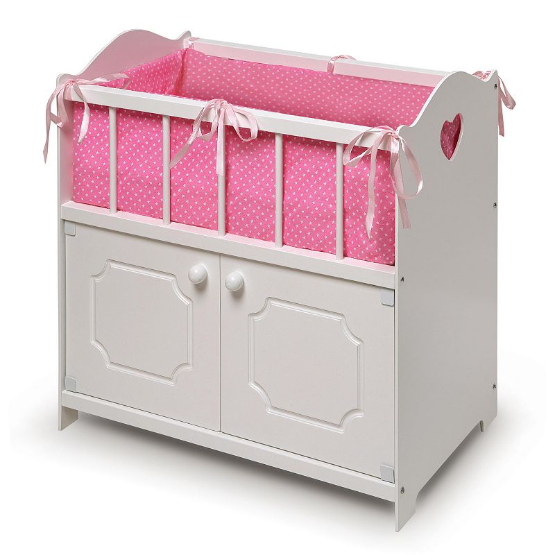 Badger Basket Storage Doll Crib, Pink