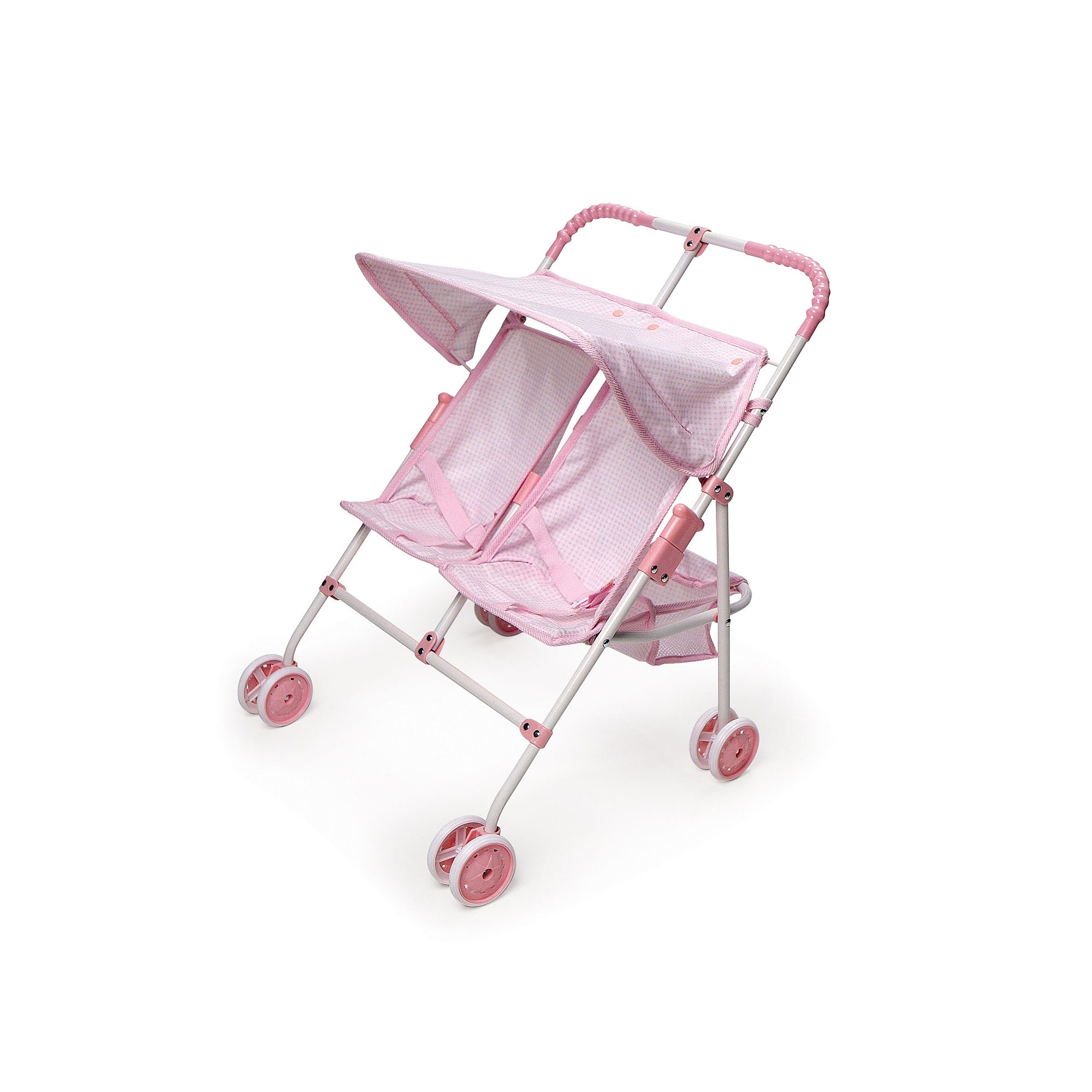Badger Basket Double Doll Folding Stroller, Pink