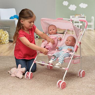 Badger Basket Double Doll Folding Stroller