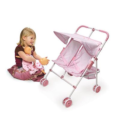 Badger Basket Double Doll Folding Stroller