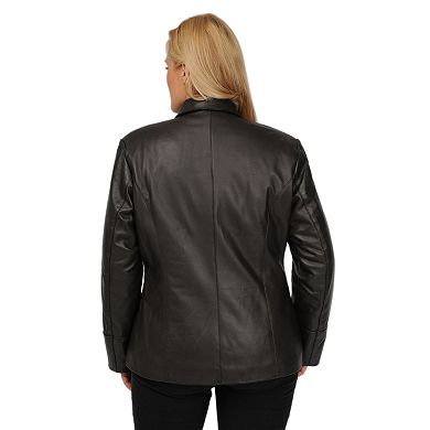 Plus Size Excelled Leather Scuba Jacket