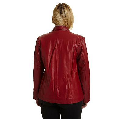 Plus Size Excelled Leather Scuba Jacket