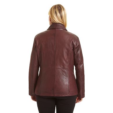 Plus Size Excelled Leather Scuba Jacket