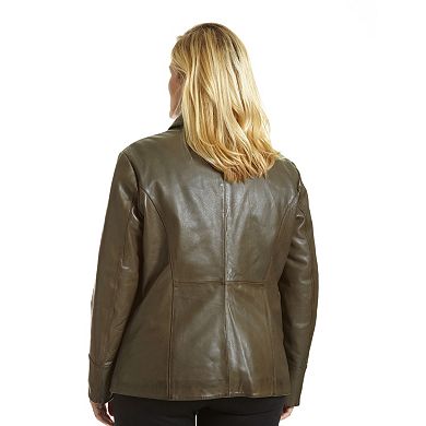 Plus Size Excelled Leather Scuba Jacket