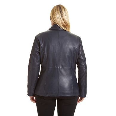 Plus Size Excelled Leather Scuba Jacket