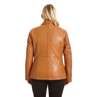 Plus Size Excelled Leather Scuba Jacket