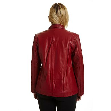 Plus Size Excelled Leather Scuba Jacket