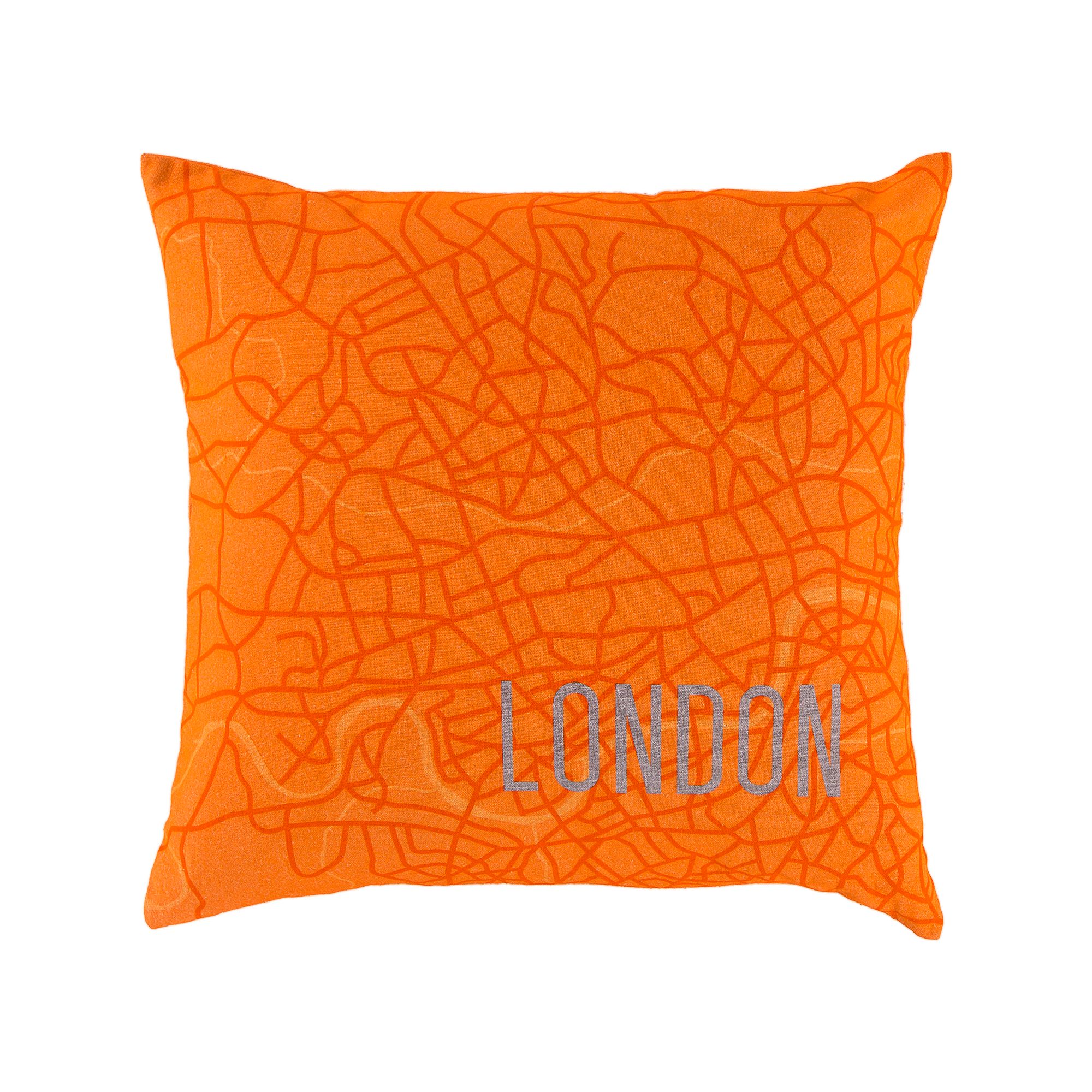 Decor 140 Cities Decorative Pillow - 18 x 18, Orange