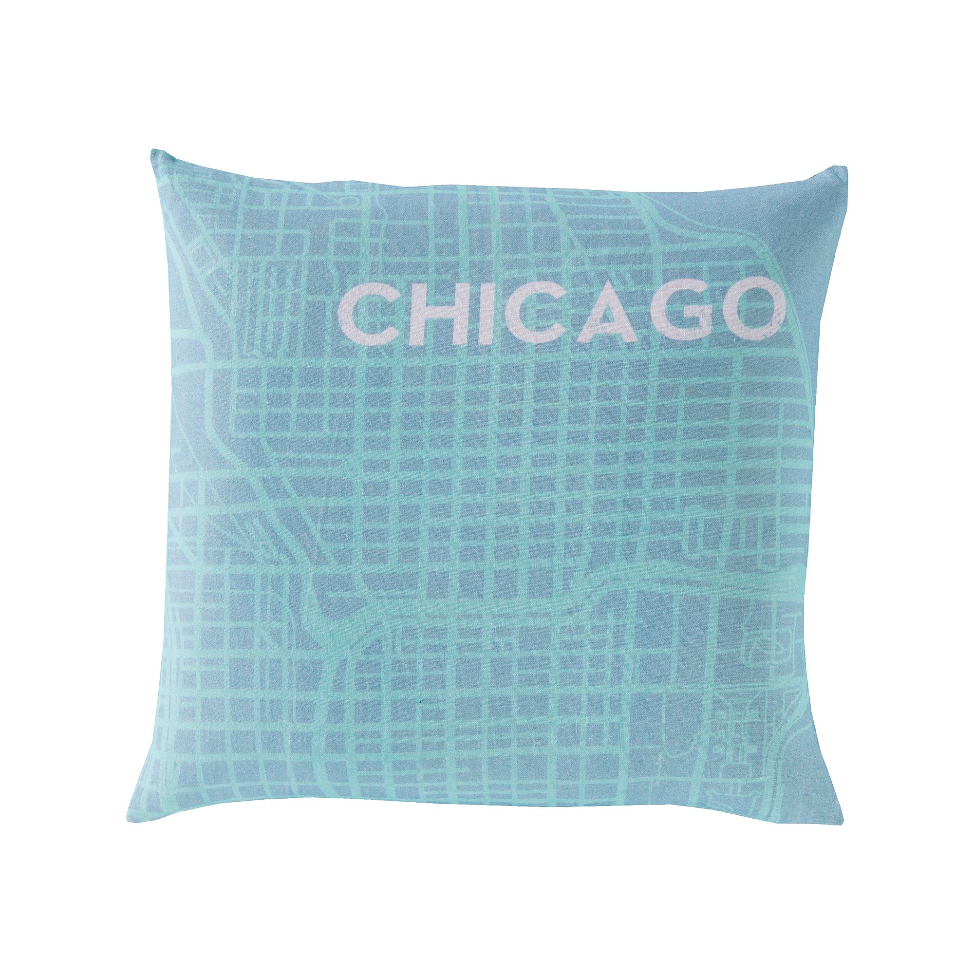 Decor 140 Cities Decorative Pillow - 18 x 18, Blue