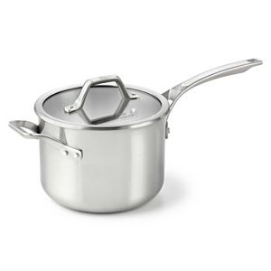 Calphalon AccuCore Stainless Steel 4-qt. Covered Saucepan