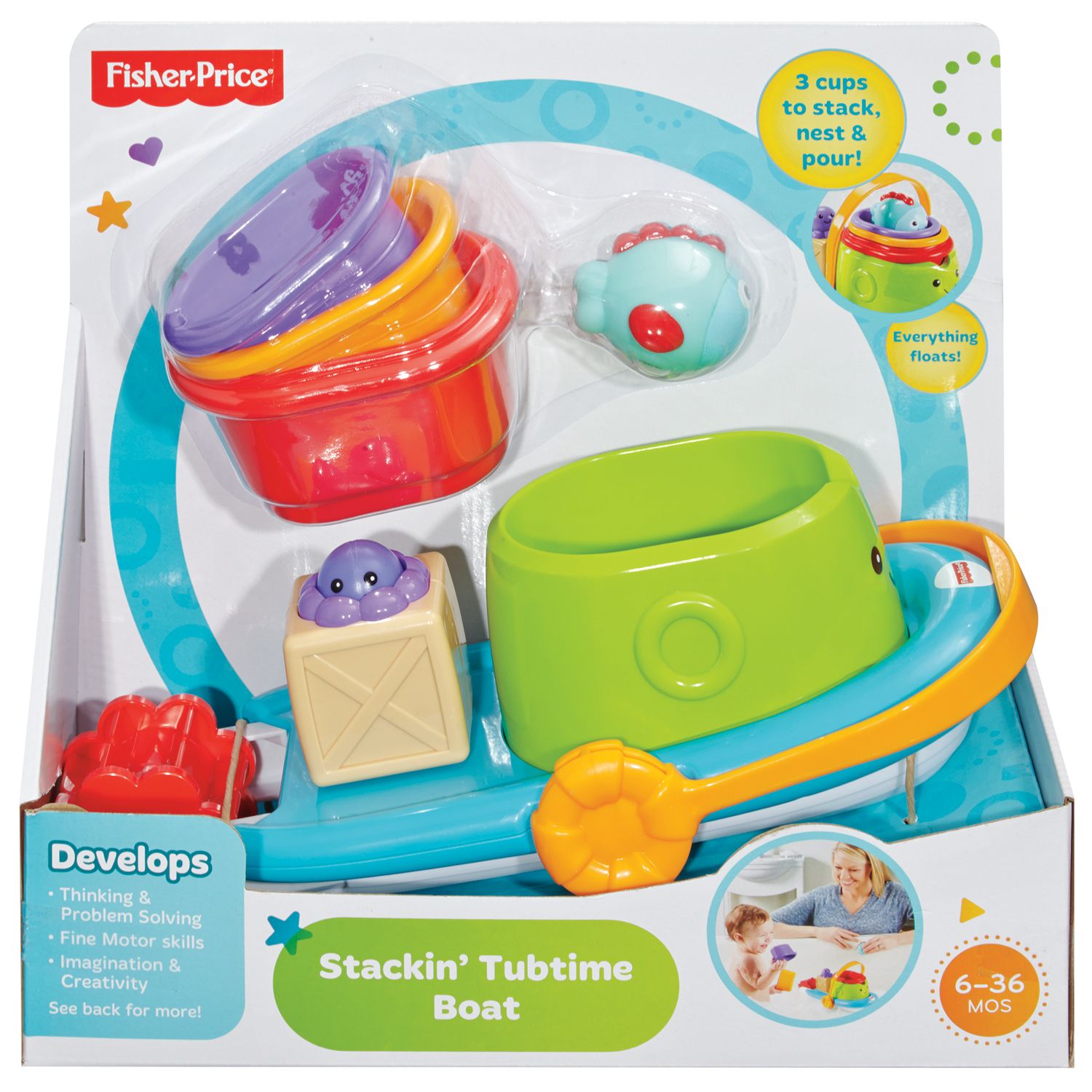 fisher price stackin tubtime boat
