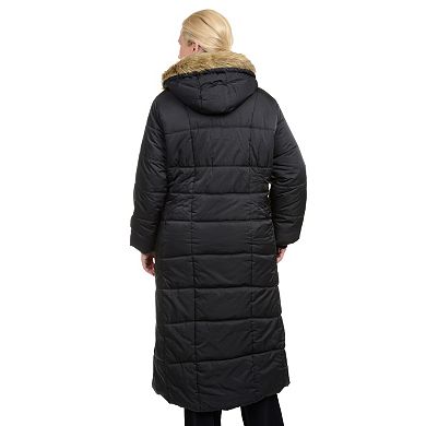 Plus Size Excelled Hooded Long Puffer Coat