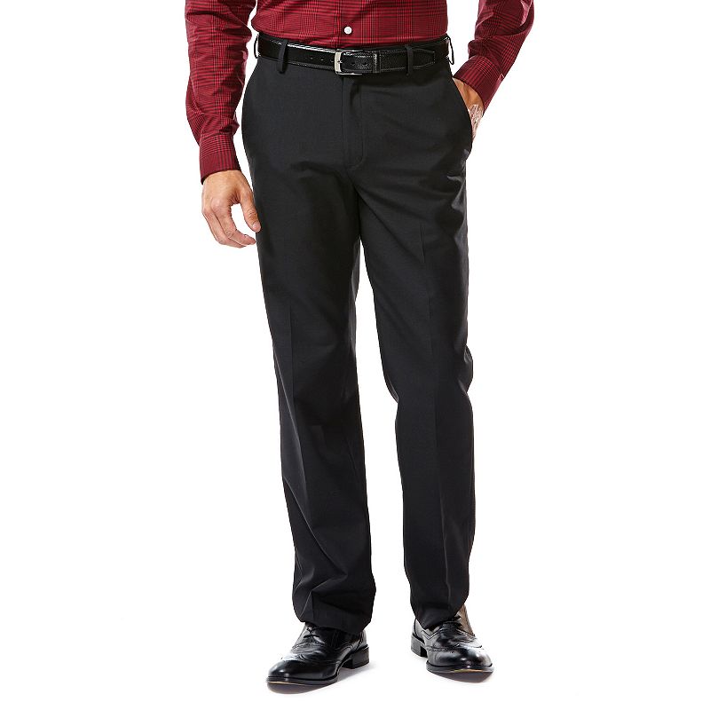 UPC 019781129497 product image for Men's Haggar Tailored-Fit Solid Black Flat-Front Suit Pants, Size: 40 X 32 | upcitemdb.com