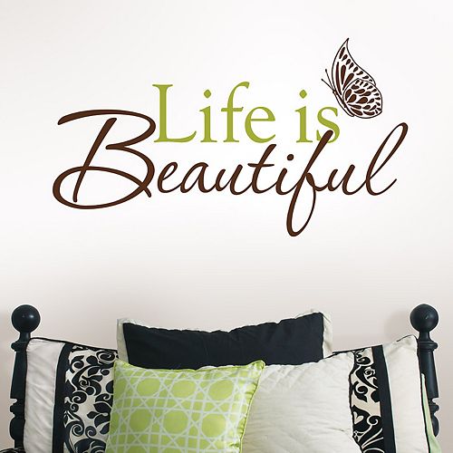 WallPops Life is Beautiful Wall Decal